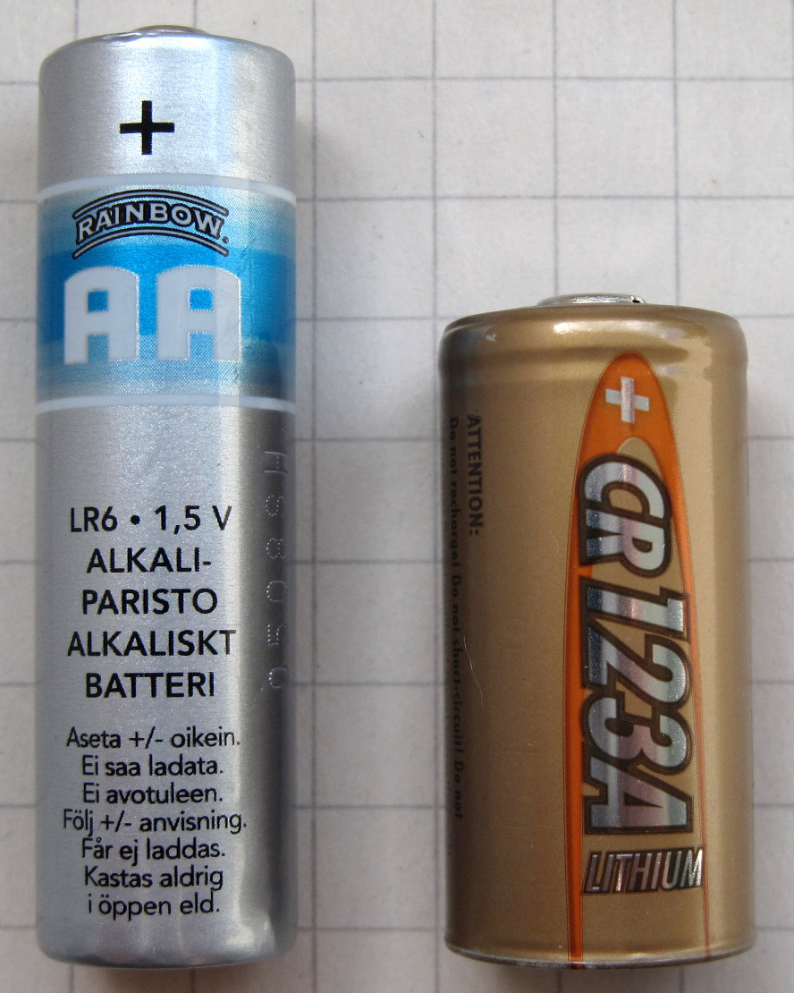 CR123A coin cell